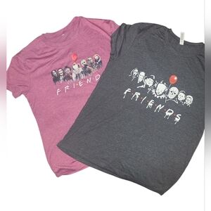Womens Halloween Graphic T-Shirts with Friends Design